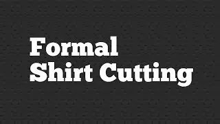 Formal shirt cutting