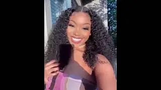 Doubleleafwig Brazilian 100% Virgin Human Hair Invisible curly wave Lace Front Wig
