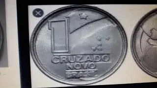 Moeda rar&iacute;ssima valor 9.000,00 !!! 1 cruzado novo  (Cruz de Cristo) um verdadeiro tesouro confira