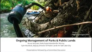 December TAC Meeting - Ongoing Management of Parks & Public Lands
