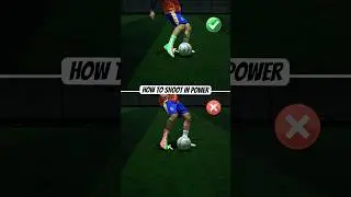How to Shoot in POWER ⚽️.#football #footballskills #soccer #powershot #shorts