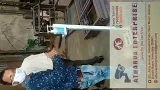 Foot operatable sanitizing machine