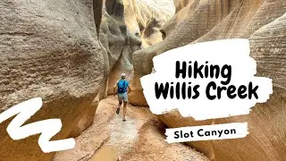 Exploring Willis Creek Slot Canyon in Utah with kids