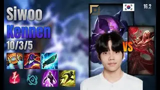 Siwoo Top Kennen vs Vladimir lol KR solo rank Full Game 16.2 | 시우 케넨 vs 블라디미르