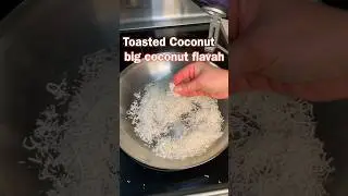Recipe calls for coconut, toast it first #coconutlovers #coconut #funnycookingvideos