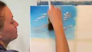 Painting Clouds with Kaylee E:1 - Pallet Knife Tutorial
