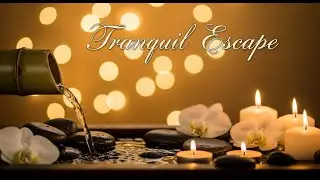 Relaxing Zen Water Reflection Bamboo Fountain and Candle Glow for Deep Sleep Healing Meditation