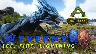 hatching wyverns ( ice, fire, lightning Wyvern ) Ark Survival Evolved The Lost Island  Episode 11