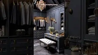 Luxury Black Dressing Room Tour | Dream Walk-in Closet Design