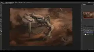 Digital painting process : Mech Render