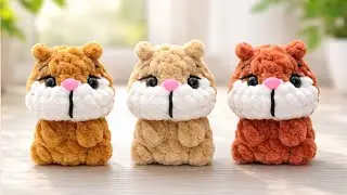 Маленький Хомяк без пришивных деталей крючком из плюша🐹crocheted hamster🐹geh&auml;kelter Hamster