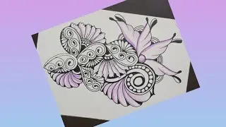 Zentangle pattern | zentangle art step by step 