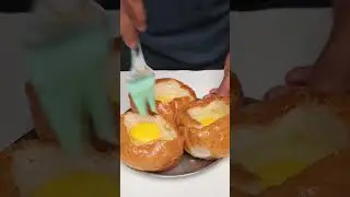 Cheesy Egg Bun #shorts