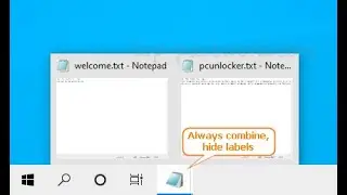Hiding Program Icons on the Taskbar in Windows 10.