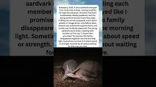 The Aardvark Who Waited All Night for Its Family 🌙🐾