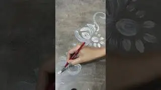 Alpona Design। আলপনা ডিজাইন।easy Alpona। Door Alpona। #art #indianrangole #alpona #festival #rangoli