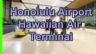 HNL Intl Aiport Hawaiian Air Terminal, Walking Honolulu International Airport
