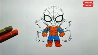 Spiderman coloring part 28 | easy Spiderman drawing and painting | learn colors for children