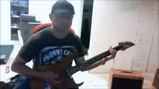 Mad Dogged Rock guitar Improvisation in basement on Hughes and Kettner Tubemeister