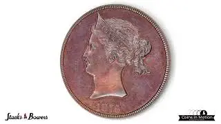 1876 Pattern Sailor Head Dollar. Judd 1458-a, Copper. Reeded Edge. Proof-66 RB (PCGS).