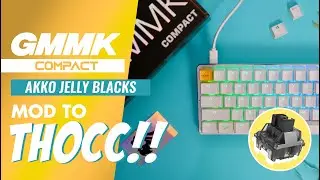 THOCCY GMMK COMPACT? PE MOD & TAPE MOD l AKKO JELLY BLACK SWITCHES