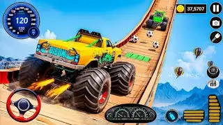 Monster Truck Mega Ramp Racing GT Style 😱 | Extreme Jumps & Crazy Stunts 