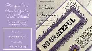 Stampin&rsquo; Up! Ornate Garden Card Tutorial by Helen Chapman Handmade Crafts