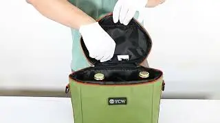 Two-bottle Wine Tote Portable Bag Travel Camera Insert Padded B