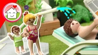Playmobil Film Familie Hauser - Wasserspiele - Anna und Lena gegen Papa - Video für Kinder
