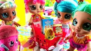 Kindi Kids Fun Supermarket Sweep Shopkins Real Littles Shopping Spree