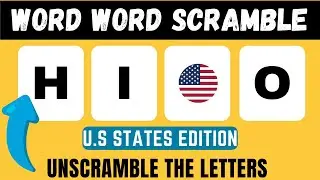 🟡 Guess the city by word scramble, Scrambled Word Game, Word Scramble Quiz, Word Scramble U.S States