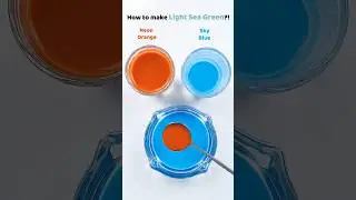 How to make Light Sea Green?! #colors #satisfying #watercolor #asmr