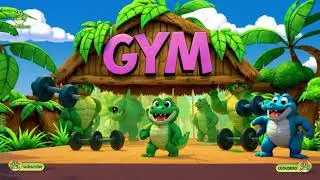 🐊💪 Baby Croco’s Gym Day | Fun Fitness Poem for Kids