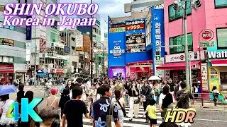 【4K HDR Japan Walk】Shin-Okubo Walk • Little Korea in Tokyo • (新大久保・東京) ~ Tokyo Walk 🥘🌶️