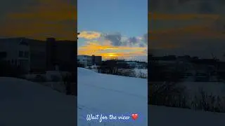 Sunset and snow! #subscribe #peace #winter #usa #like #spring #nature #relaxing #travel #buffalo
