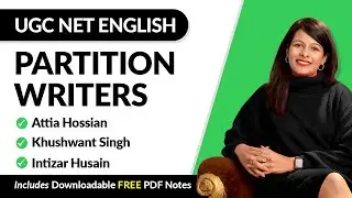Most Important Partition Writers | UGC NET English Literature | Arpita Karwa