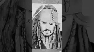 DRAWING OF CAPTAIN JACK SPARROW/ART WITH SANJAI