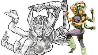 Speed Drawing Spiral (Rita Wayword) | Marvel vs Capcom 2 Art Study | Bengus Tribute