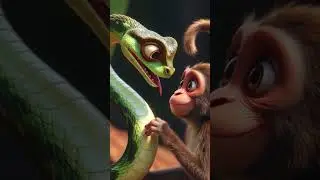 🐒🐍 ஒரு கிண்டல்&hellip; பெரிய துரத்தல்! | Tamil Kids Moral Story | Animal Story