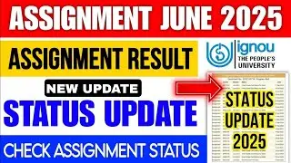 Assignment Status Update 2025 Ignou | New Assignment Status Update Check |Assignment Status update ⁶