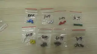 Pacote de 40 Capacitores Vari&aacute;veis Trimmer 5pF, 10pF, 20pF, 30pF, 40pF, 50pF, 60pF, e 70pF