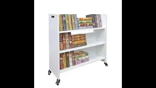 11241 3 tier book cart white metal sturdy heavy duty wheels fixturedisplays
