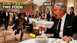 A Homeless Child Stopped a Billionaire’s Dinner—Her Warning Saved His Life