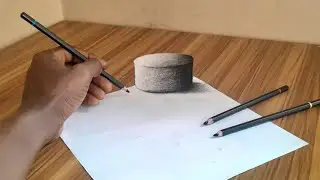  Drawing a Standing 3D Object On Paper 
