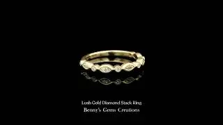 Lush Yellow Gold Diamond Stack Ring