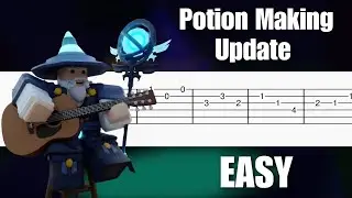 99 Nights in the forest - Potion Making update - EASY Guitar tab tutorial