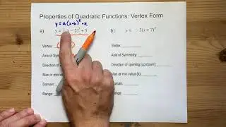 Properties of Quadratic Functions (2 Examples)