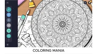 coloring mandala plate with relax #art #relaxing
