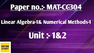 Application of Rank and Nullity theorem|Linear algebra|Unit:-1&2|Lecture no.:-65