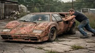 Silent ASMR Rebuild — 1981 Lamborghini Countach Transformation #automobile #automobile #restoration 